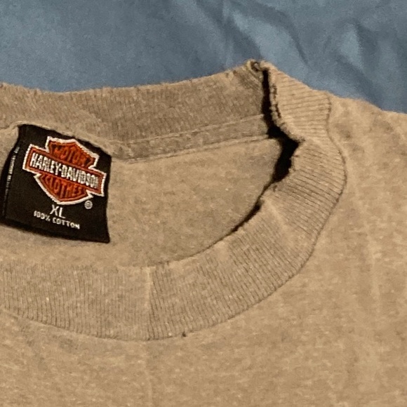 Vintage Harley Davidson Motorcycle T-shirt Mens X-Large Gray Heritage Lisle IL - Picture 6 of 16